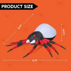 Joiedomi 12ft Long LEDs Halloween Inflatable Spider -Halloween Decorations Store 12ftLongLEDsHalloweenInflatableSpider 1
