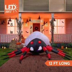 Joiedomi 12ft Long LEDs Halloween Inflatable Spider -Halloween Decorations Store 12ftLongLEDsHalloweenInflatableSpider 5