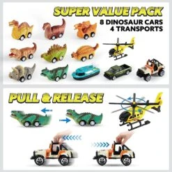 Joiedomi 13Pcs Dinosaur Transport Carrier Truck With Mini Dino Car Set -Halloween Decorations Store 13PcsDinosaurTransportCarrierTruckwithMiniDinoCarSet 3