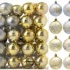 Christmas Ornaments Ball (Gold & Silver), 40 Pcs