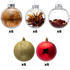 Assorted Christmas Ball Ornaments, 30 Pcs -Halloween Decorations Store 3 2 3