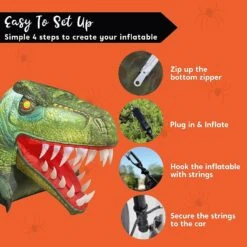 3.6ft Dinosaur Trunk Or Treat Halloween Inflatable 16 3.6ft Dinosaur Trunk Or Treat Halloween Inflatable -Halloween Decorations Store 3.6ftDinosaurTrunkorTreatHalloweenInflatable 7