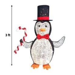3 FT Collapsible Penguin LED Yard Light -Halloween Decorations Store 30702 size