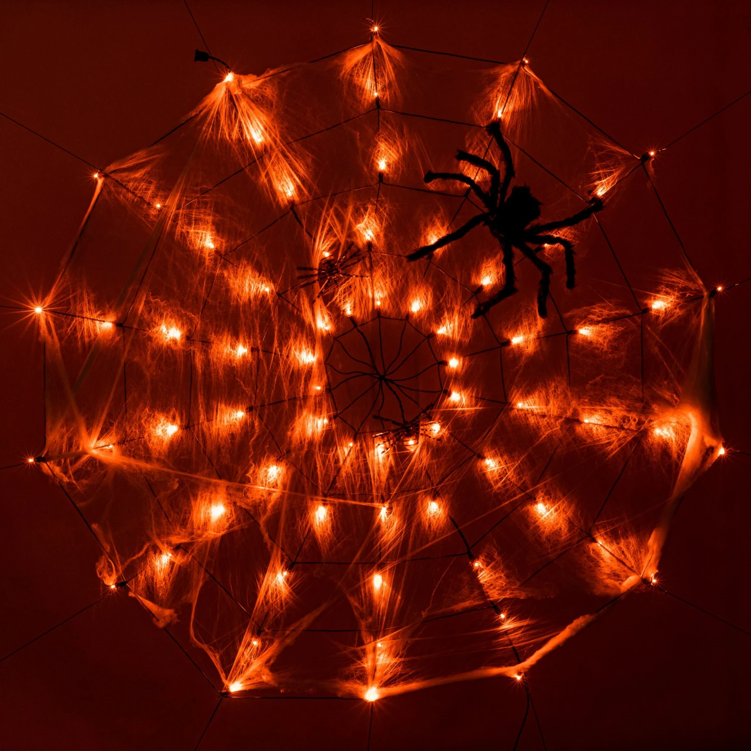 60in Light-up Orange Spider Web - Image 4