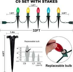 Christmas Multicolored Pathway Marker String Lights - 24pcs -Halloween Decorations Store 43 deb6f10c a498 4ffc 8529 f4b37f9f879f