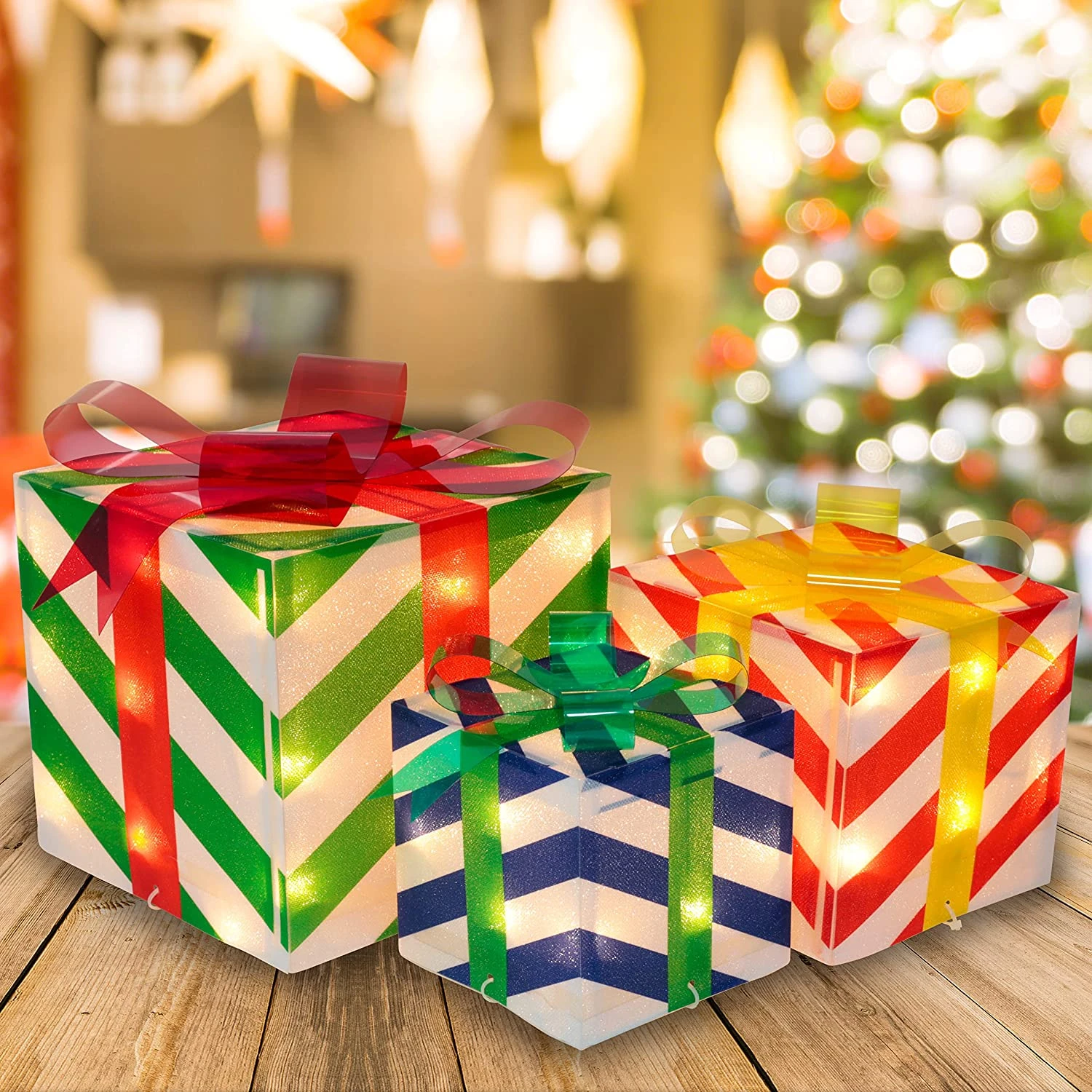 Christmas Lighted Boxes - Image 3