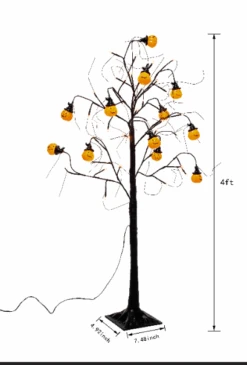 4ft Spooky Tree Halloween Decoration 12 4ft Spooky Tree Halloween Decoration -Halloween Decorations Store 4ft