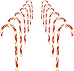 Christmas Candy Cane Pathway Markers