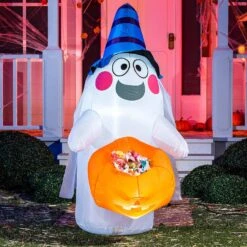 5ft Halloween Ghost With Candy Basket