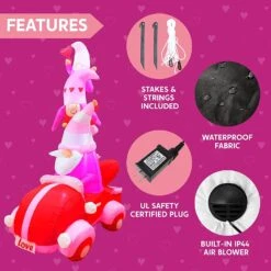 6 FT Tall Inflatable Stacking Gnomes With LED Lights -Halloween Decorations Store 6 ft Tall Stacking Gnomes 8 result