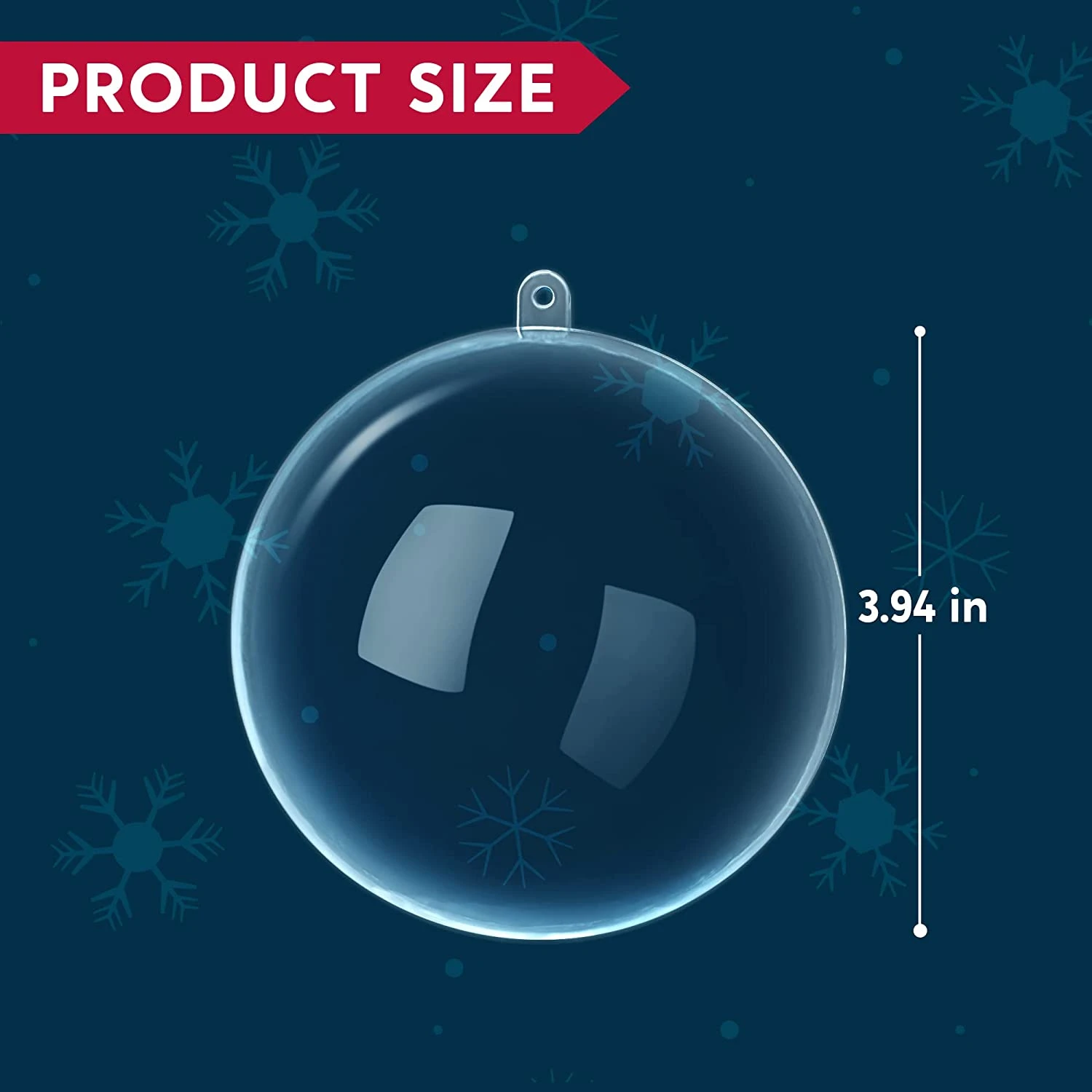 16Pcs Clear Plastic Ball Ornaments 3.94in - Image 7