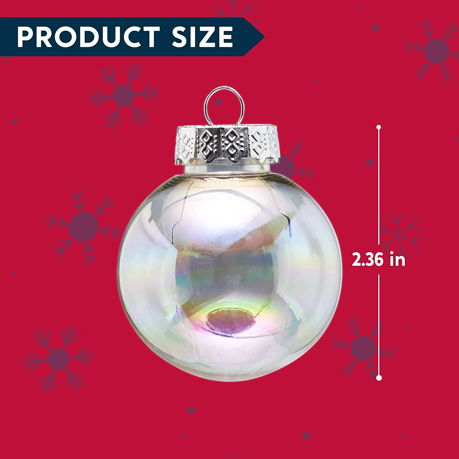 12 Pcs Chrome Christmas Ornaments 2.36in 8 12 Pcs Chrome Christmas Ornaments 2.36in - Image 6