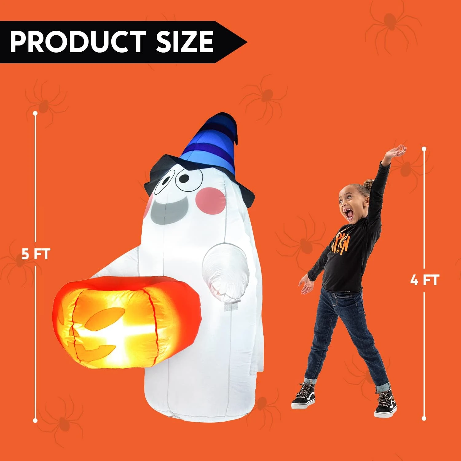 5ft Ghost With Candy Basket - Image 4