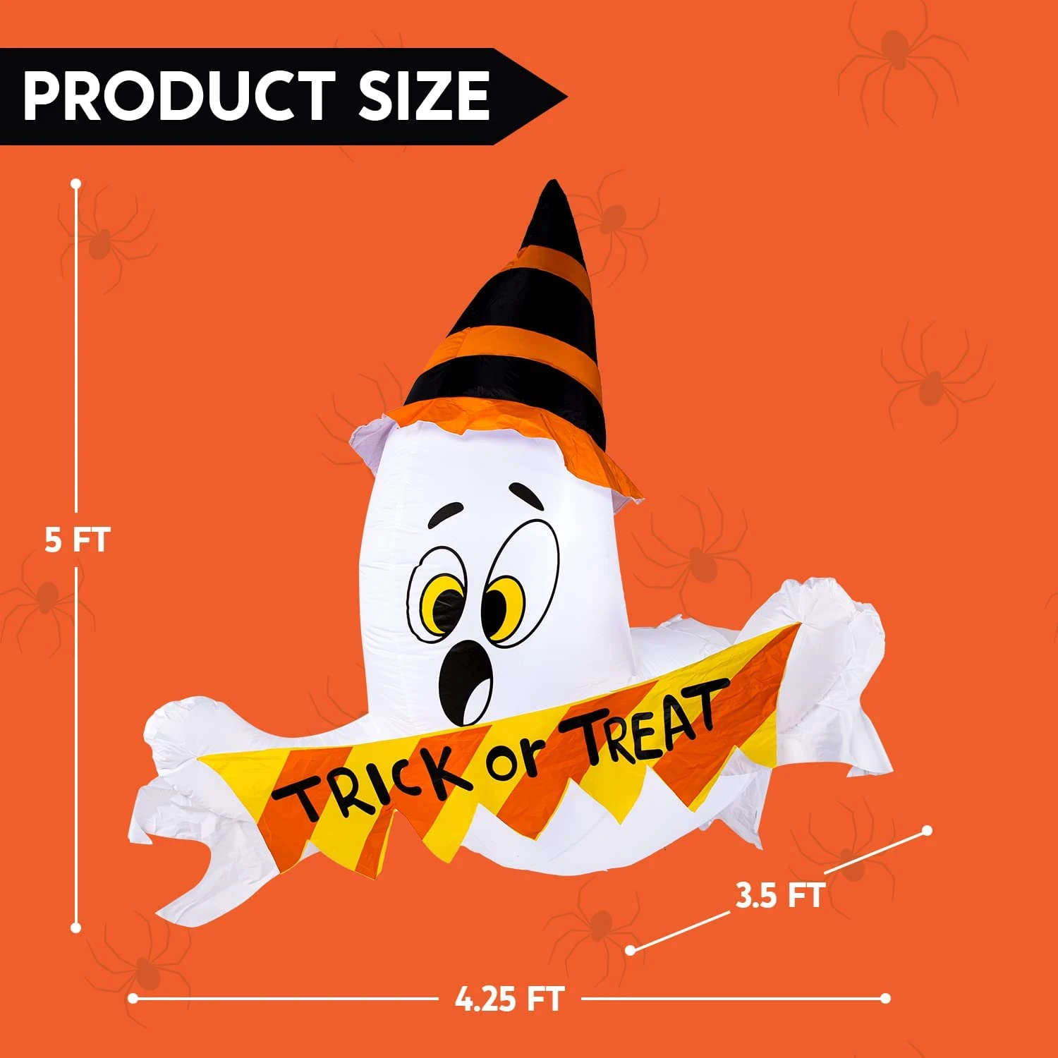 5ft Halloween Trick Or Treat Ghost Broke Out From Window 7 5ft Halloween Trick Or Treat Ghost Broke Out From Window - Image 5