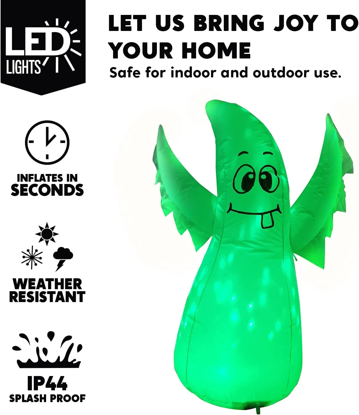 3 In 1 Halloween Cute Ghosts Inflatable - 6ft 5ft & 4ft - Image 3