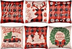 Christmas Pillow Covers With Rustic Farmhouse Design
