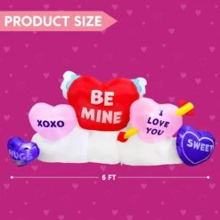 Large Long Hearts Patch Valentine Inflatable (6 Ft) -Halloween Decorations Store 6ft Large Long Hearts Patch Valentines Inflatable 5 result