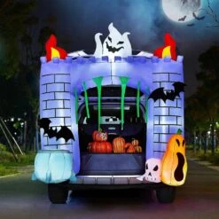 6ft Haunted Castle Trunk Or Treat Halloween Inflatable