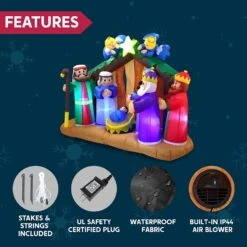 Large Nativity Scene With Angels Inflatable (6 Ft) 16 Large Nativity Scene With Angels Inflatable (6 Ft) -Halloween Decorations Store 710ZPgD2NLL. AC SL1500