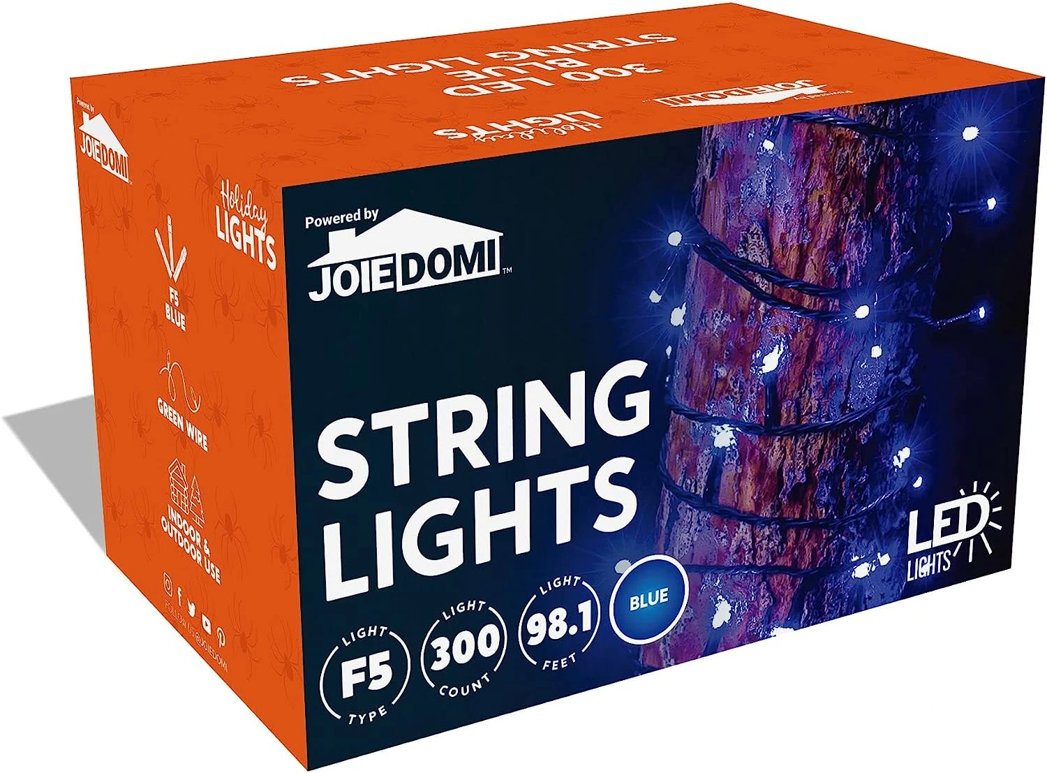 300-Count Blue LED Mini String Lights, 8 Modes - Image 7