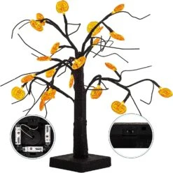 LED Spooky Tree Orange Pumpkin - 1.5ft -Halloween Decorations Store 713TEvJSTbL. AC SL1500
