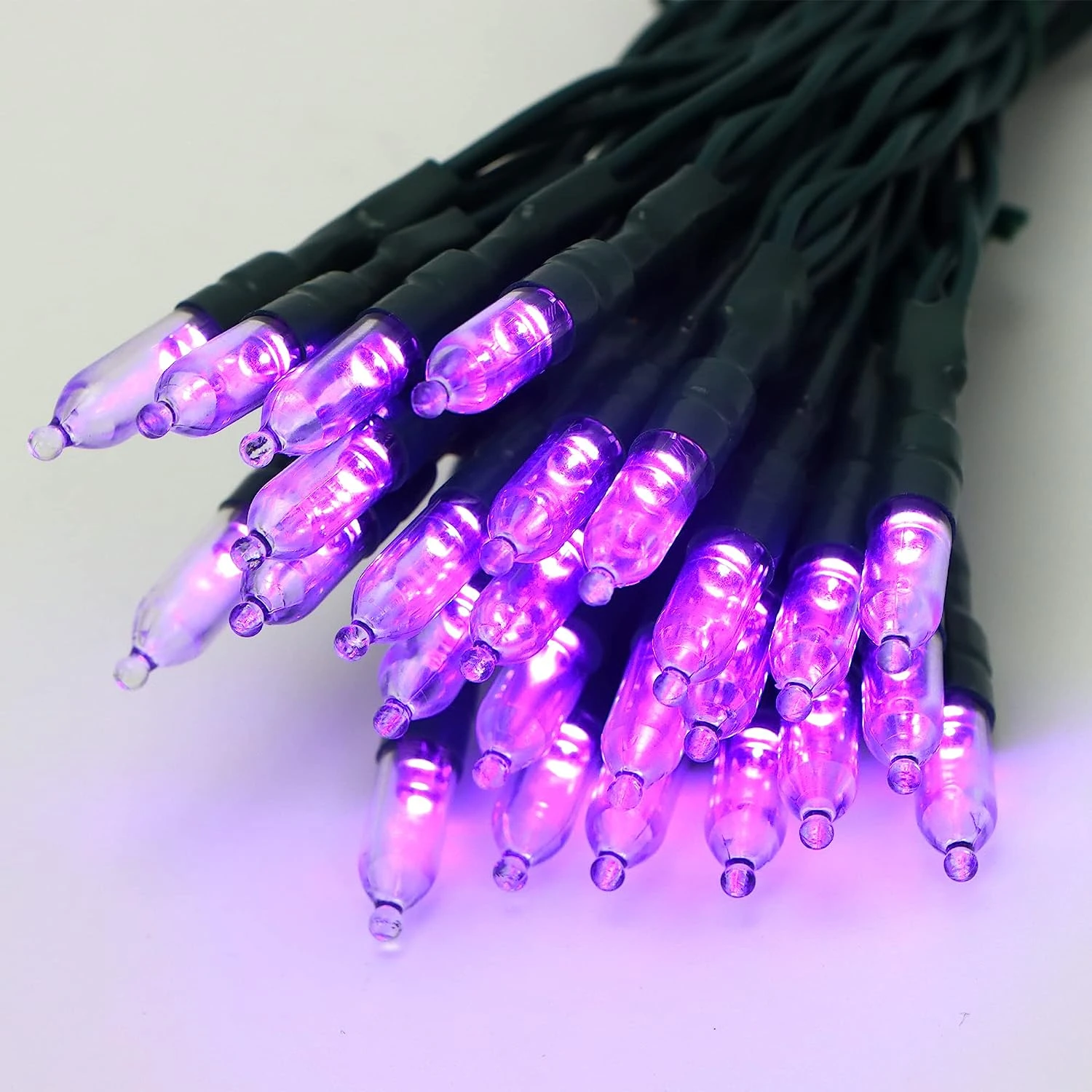17.3 FT Battery Powered Orange & Purple Wire String Lights - Image 9