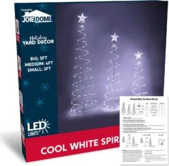 Lighted Spiral Christmas Tree Set LED Cool White - 3 Pcs -Halloween Decorations Store 714JfpJcCbL. AC SL1500