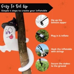 5ft Tall Twining Ghost Halloween Inflatable -Halloween Decorations Store 71A3PXUwmEL. AC SL1500