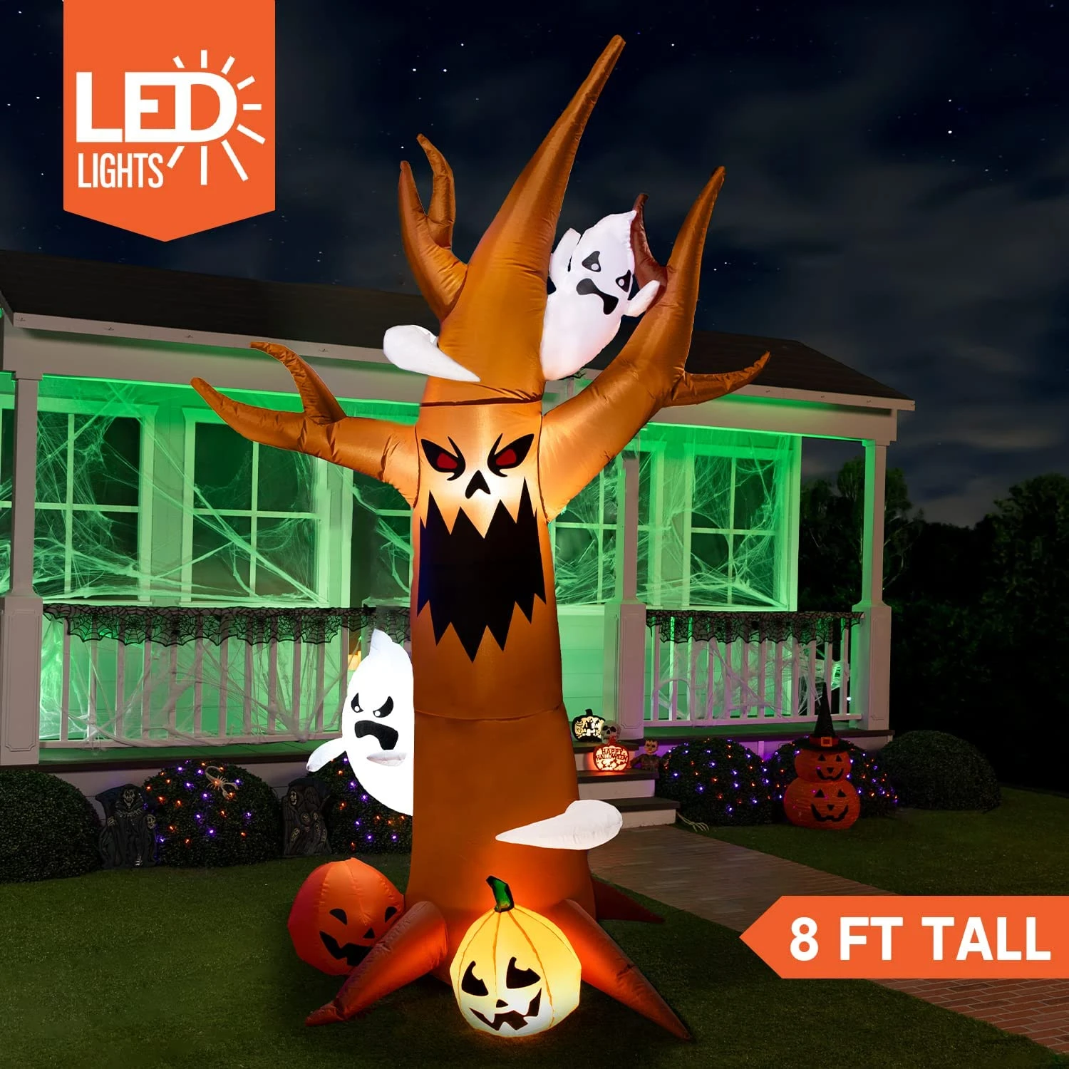 8 Ft. Haunted Scary Tree Halloween Inflatable - Image 2