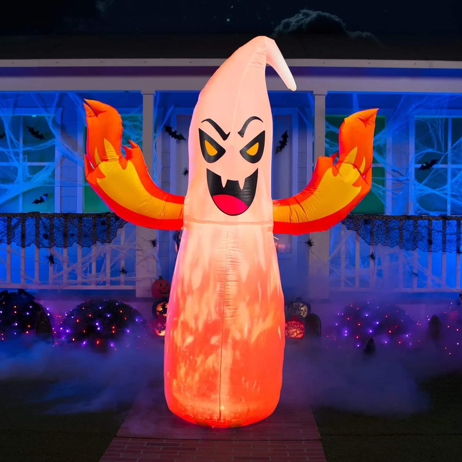 8ft Halloween Flaming Hand Ghost With Fire Light 3 8ft Halloween Flaming Hand Ghost With Fire Light