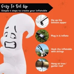 4 Ft Tall Scared Cute Ghost Hugging Tree Halloween Inflatable 16 4 Ft Tall Scared Cute Ghost Hugging Tree Halloween Inflatable -Halloween Decorations Store 71DMfih12SL. AC SL1500