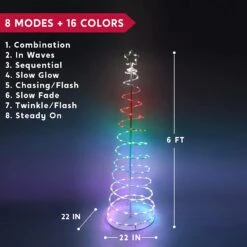 6ft Smart Animated Lightshow Spiral Christmas Tree 14 6ft Smart Animated Lightshow Spiral Christmas Tree -Halloween Decorations Store 71DcXe uc6L. AC SL1500