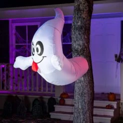 4ft Halloween Inflatable Ghost Coming Out From Tree