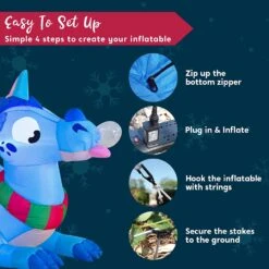 6 FT Long Inflatable Blue Dragon With Snowflake With Build-in LEDs 15 6 FT Long Inflatable Blue Dragon With Snowflake With Build-in LEDs -Halloween Decorations Store 71HqJcqcsML. AC SL1500