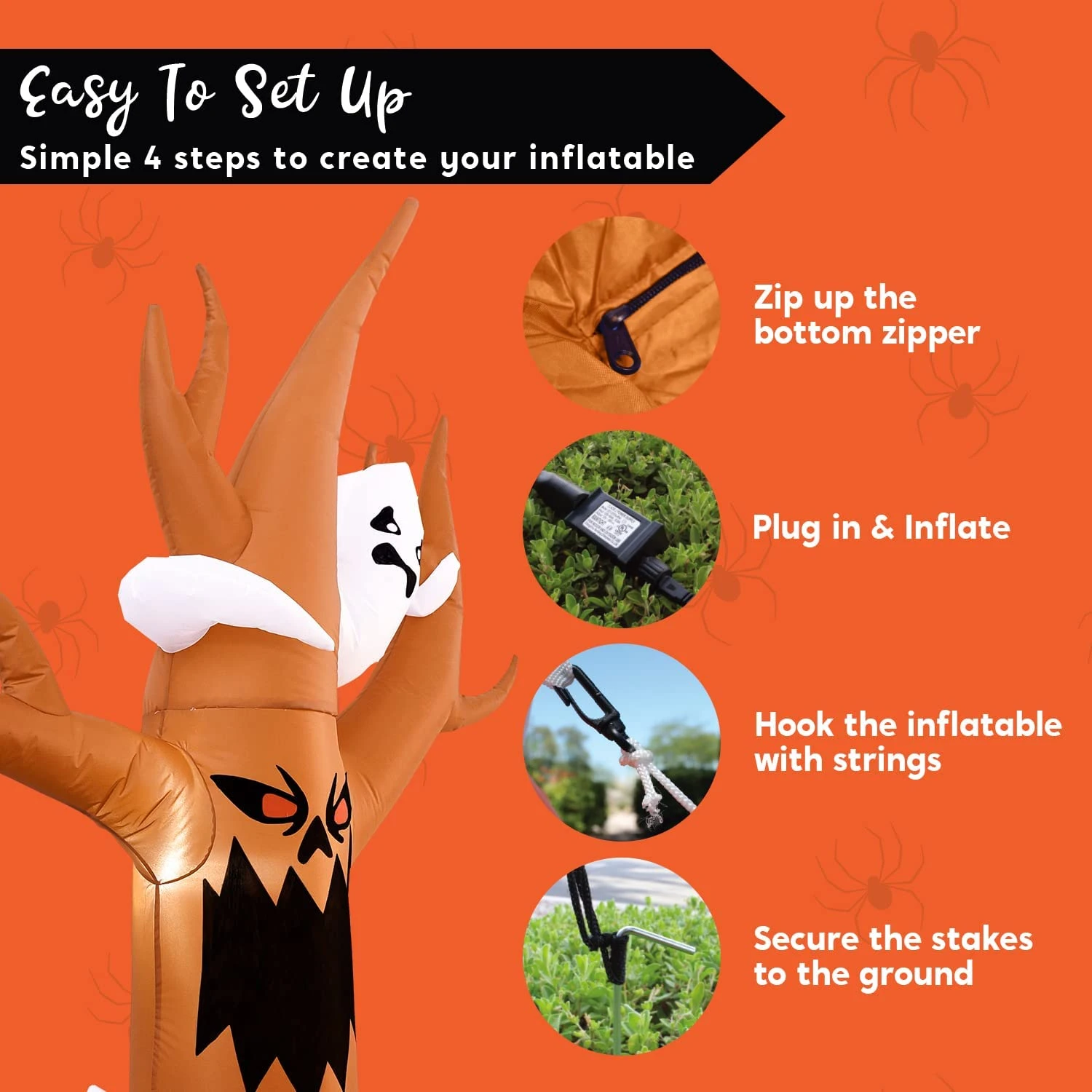 8 Ft. Haunted Scary Tree Halloween Inflatable - Image 7