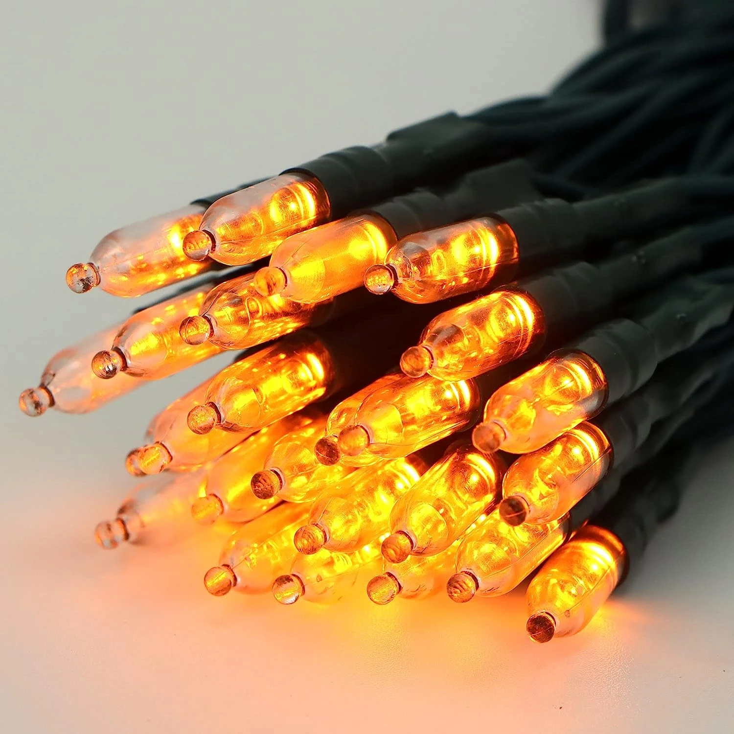 17.3 FT Battery Powered Orange & Purple Wire String Lights - Image 8