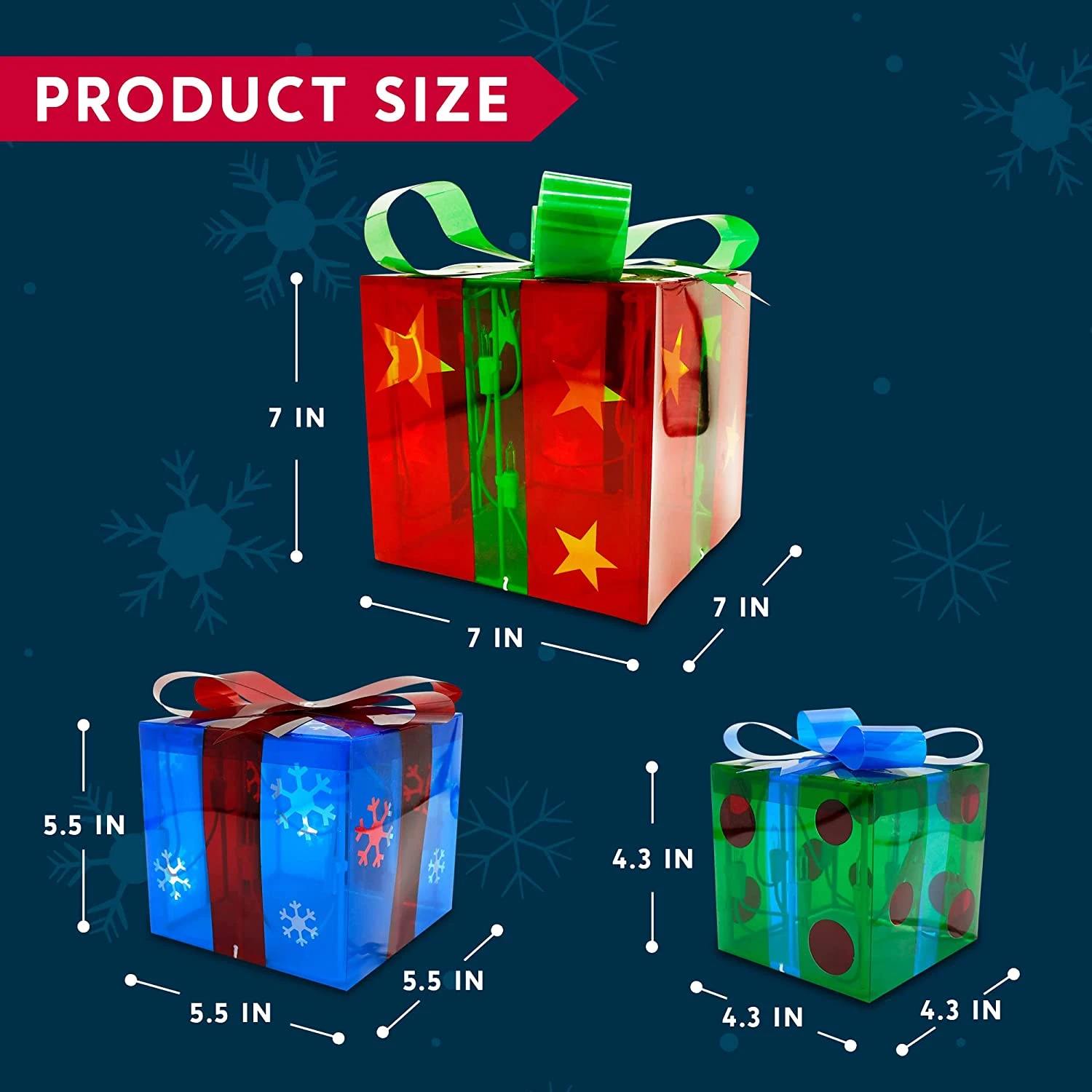 Christmas Light Boxes D?????¡ì??|cor Set Of 3 8 Christmas Light Boxes D?????¡ì??|cor Set Of 3 - Image 6