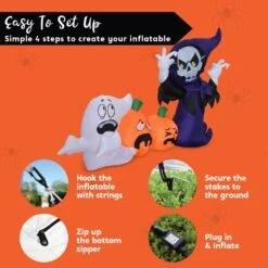 6ft Halloween Inflatable Ghost Grim Reaper -Halloween Decorations Store 71cPOsIv3QL. AC SL1500