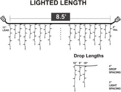 3 Packs, 150 Incandescent Icicle Lights, Warm White -Halloween Decorations Store 71cUGDDrOyL. AC SL1500