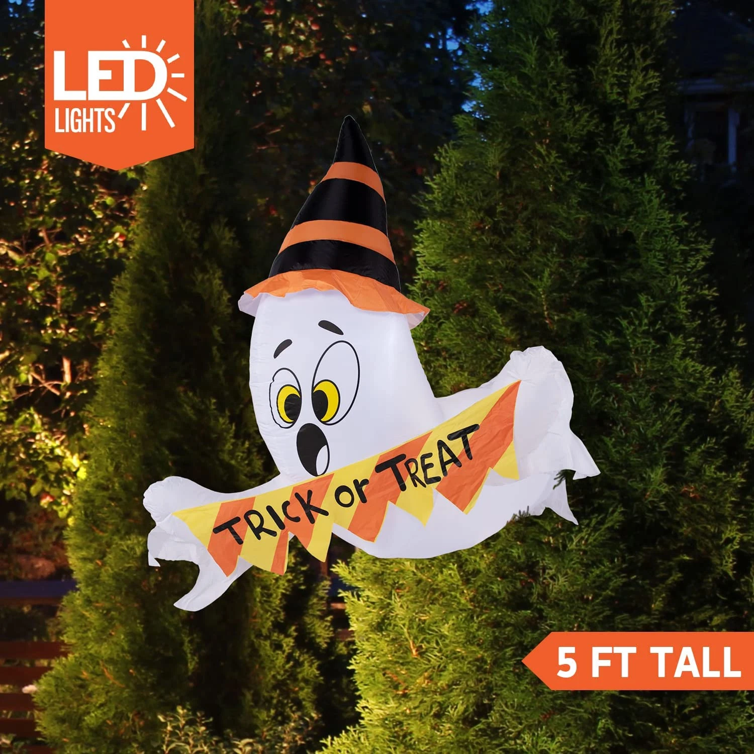 5ft Halloween Trick Or Treat Ghost Broke Out From Window 4 5ft Halloween Trick Or Treat Ghost Broke Out From Window - Image 2