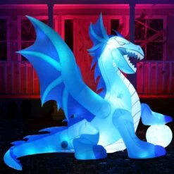 6 FT Tall Halloween Inflatable Sitting Ice Dragon With Globe -Halloween Decorations Store 71pYZSTLymL. AC SL1500