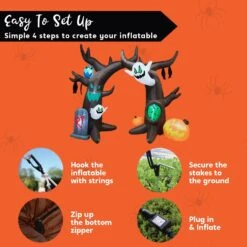 Jumbo Scary Tree Archway Inflatable (8 Ft) -Halloween Decorations Store 71rxnIzKS L. AC SL1500