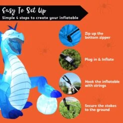 6 FT Tall Halloween Inflatable Sitting Ice Dragon With Globe -Halloween Decorations Store 71uWdYGrkhL. AC SL1500