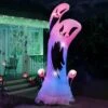 10ft Tall Scary Swirly Ghost With Animated Light