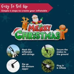 9.5ft Inflatable Merry Christmas 16 9.5ft Inflatable Merry Christmas -Halloween Decorations Store 81 wgdB9nL. AC SL1500