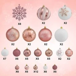 88 Pcs Rose Gold & White Christmas Ornaments 13 88 Pcs Rose Gold & White Christmas Ornaments -Halloween Decorations Store 812Ipft5r7L. AC SL1500