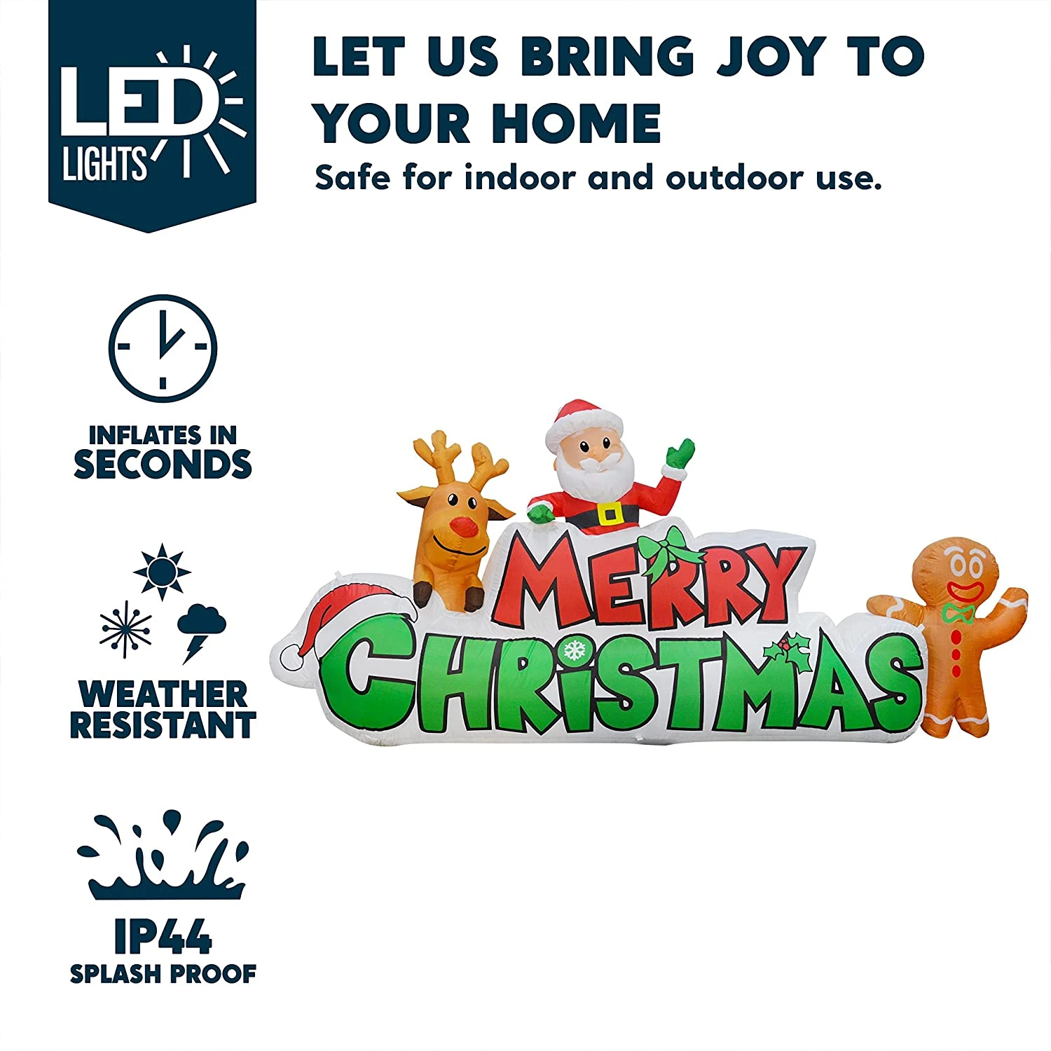 9.5ft Inflatable Merry Christmas 5 9.5ft Inflatable Merry Christmas - Image 3