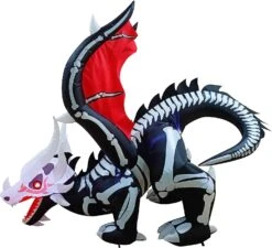 Jumbo Crouching Skeleton Dragon Inflatable (8 Ft)