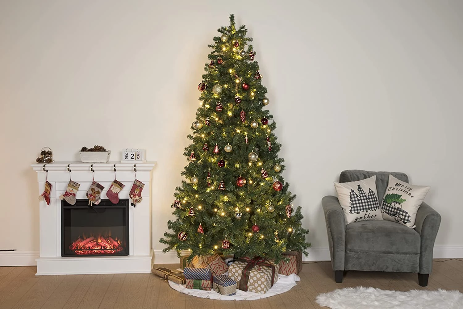 81 Pcs Red & Gold Christmas Ball Ornaments Set 7 81 Pcs Red & Gold Christmas Ball Ornaments Set - Image 5