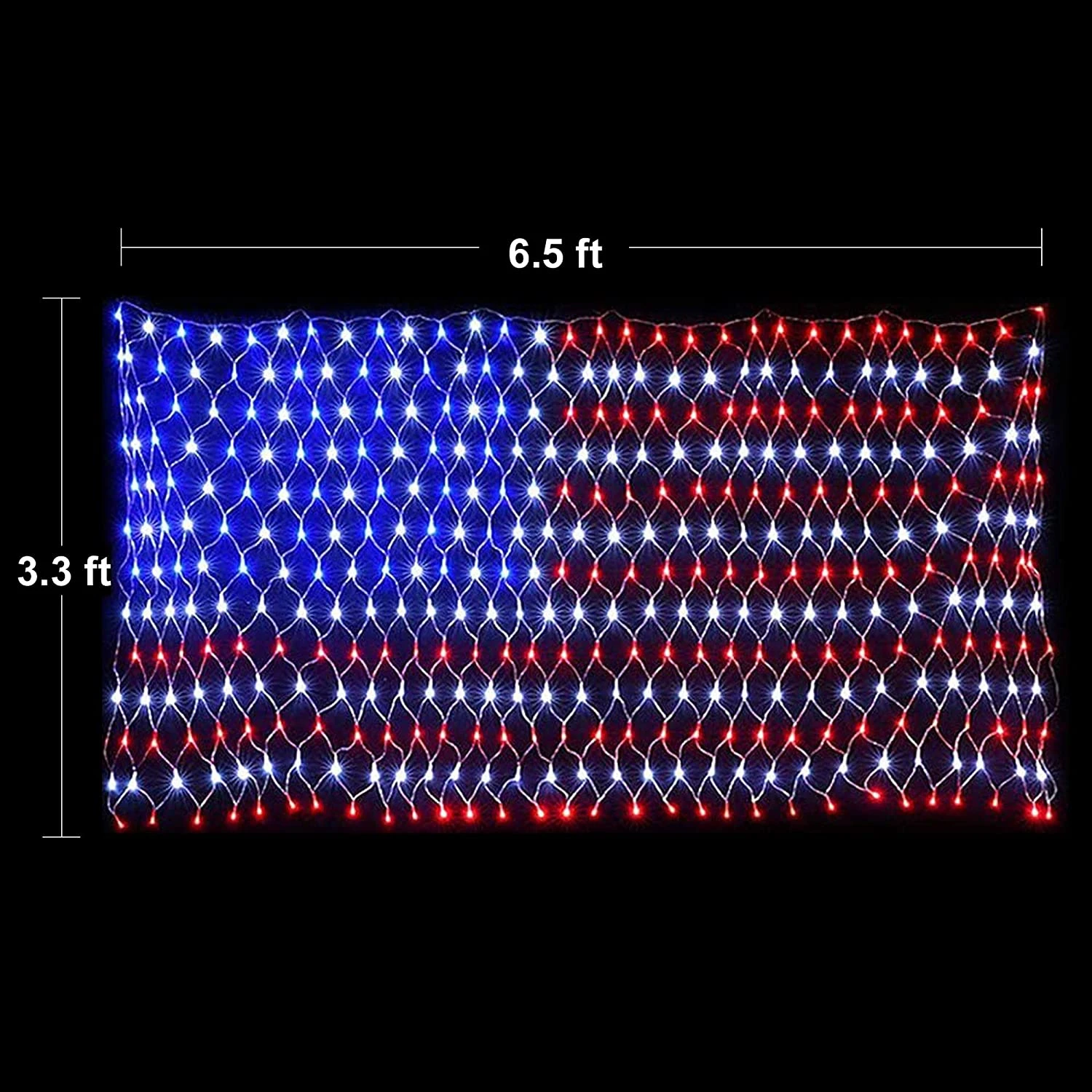 420 LED American Flag Net Lights, 2 Pack - Image 2